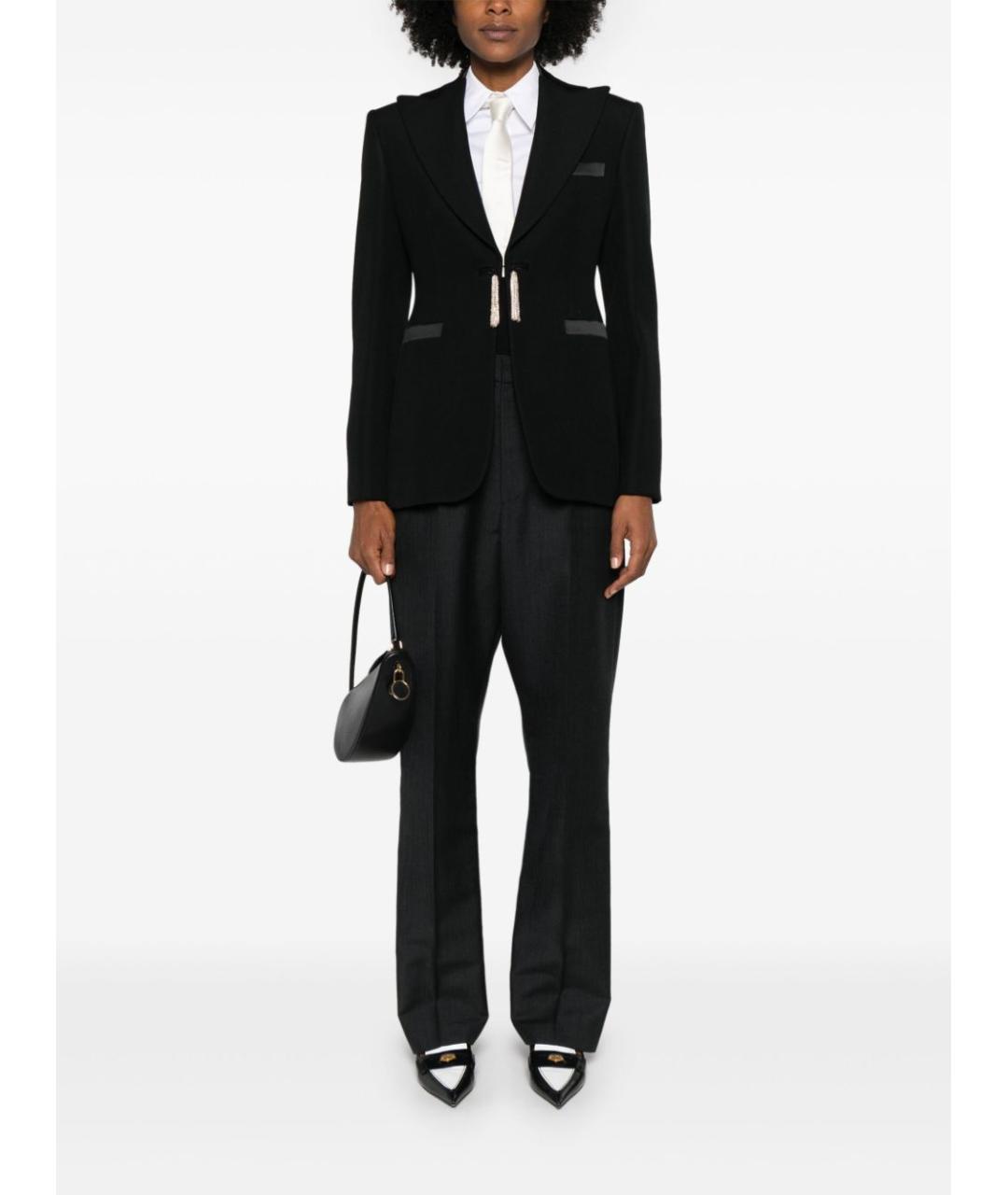 MAX MARA Черный шерстяной жакет/пиджак, фото 3