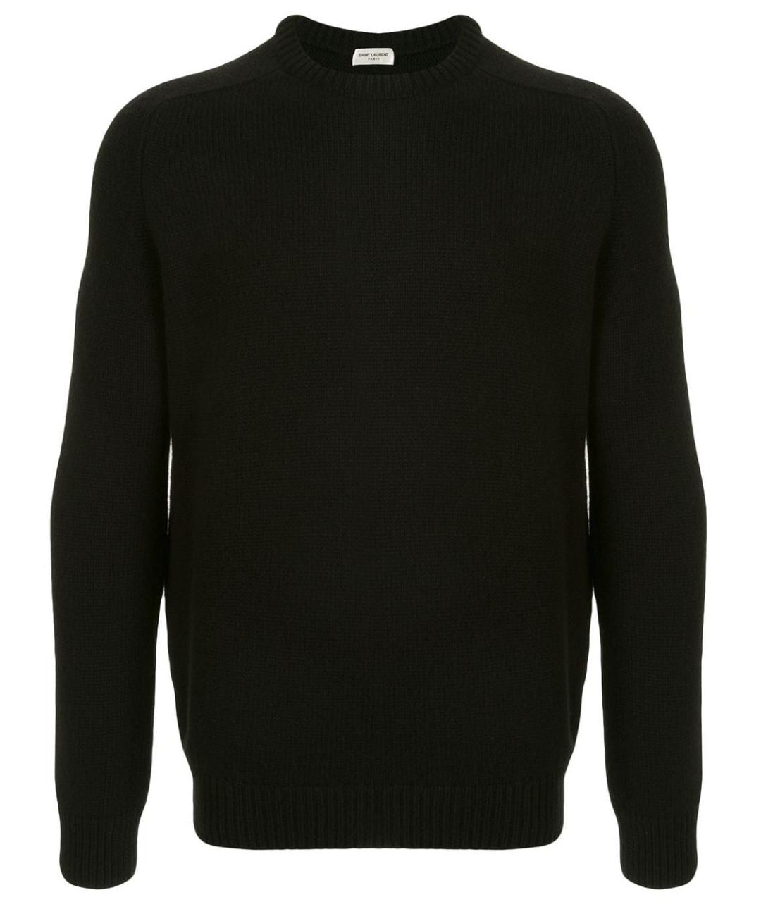 SAINT LAURENT Черный кашемировый джемпер / свитер, фото 1