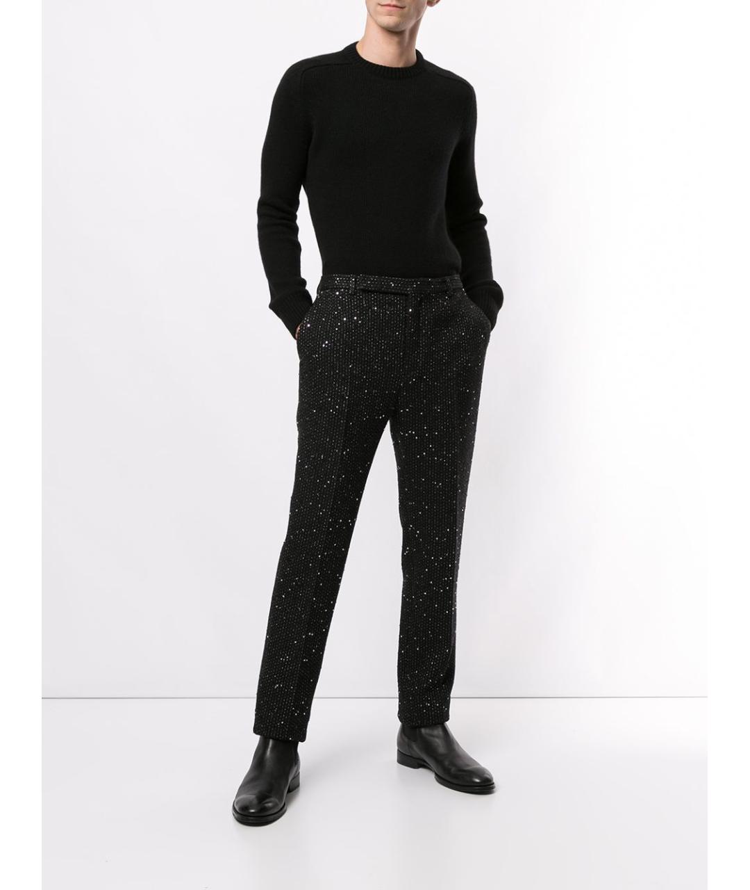 SAINT LAURENT Черный кашемировый джемпер / свитер, фото 2