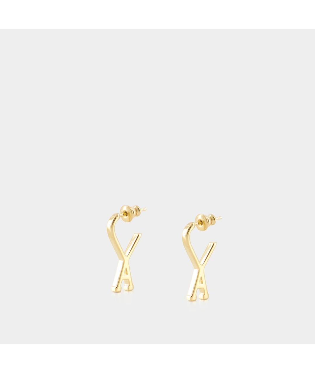 Ami Paris Золотые металлические серьги, фото 3
