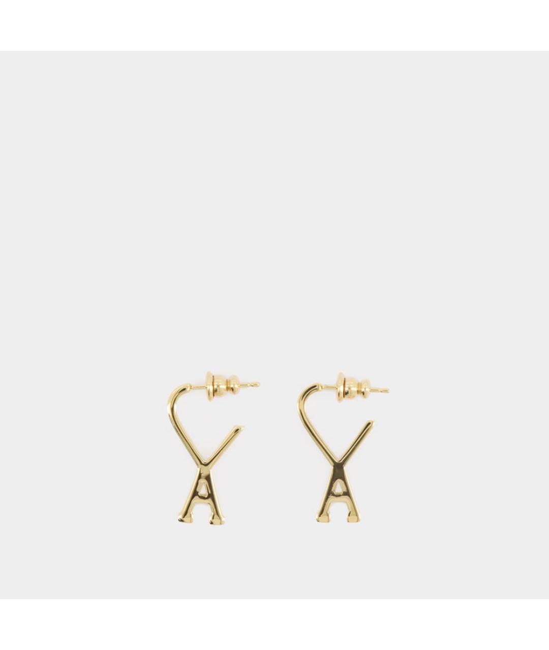 Ami Paris Золотые металлические серьги, фото 2