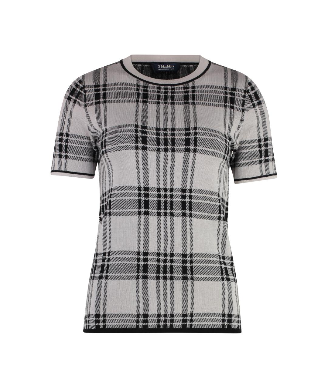 'S MAX MARA Мульти шерстяная футболка, фото 1