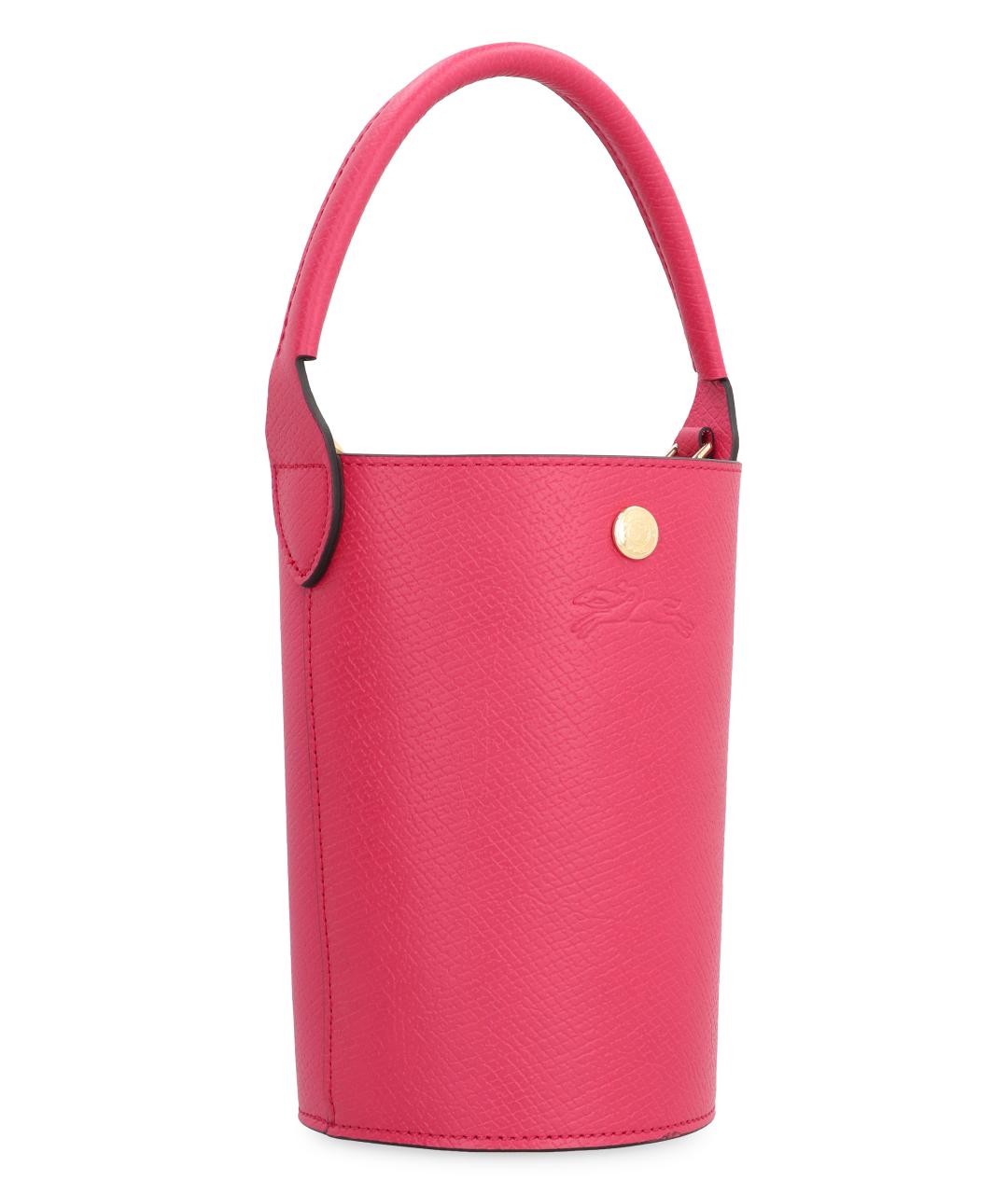 LONGCHAMP Фуксия кожаная сумка с короткими ручками, фото 2