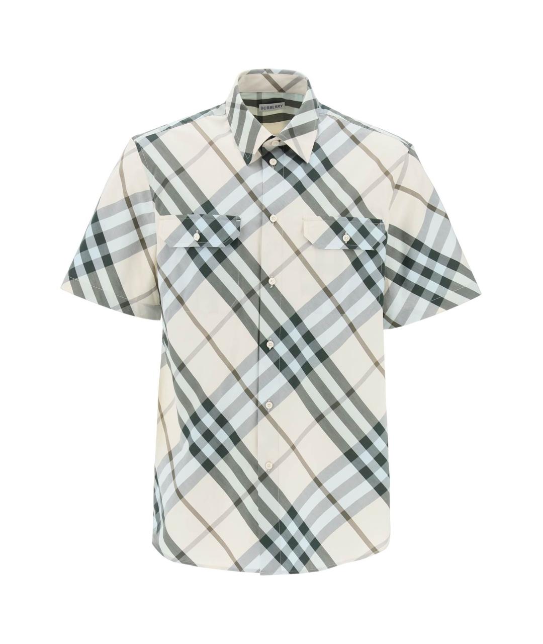 BURBERRY Зеленая хлопковая кэжуал рубашка, фото 1