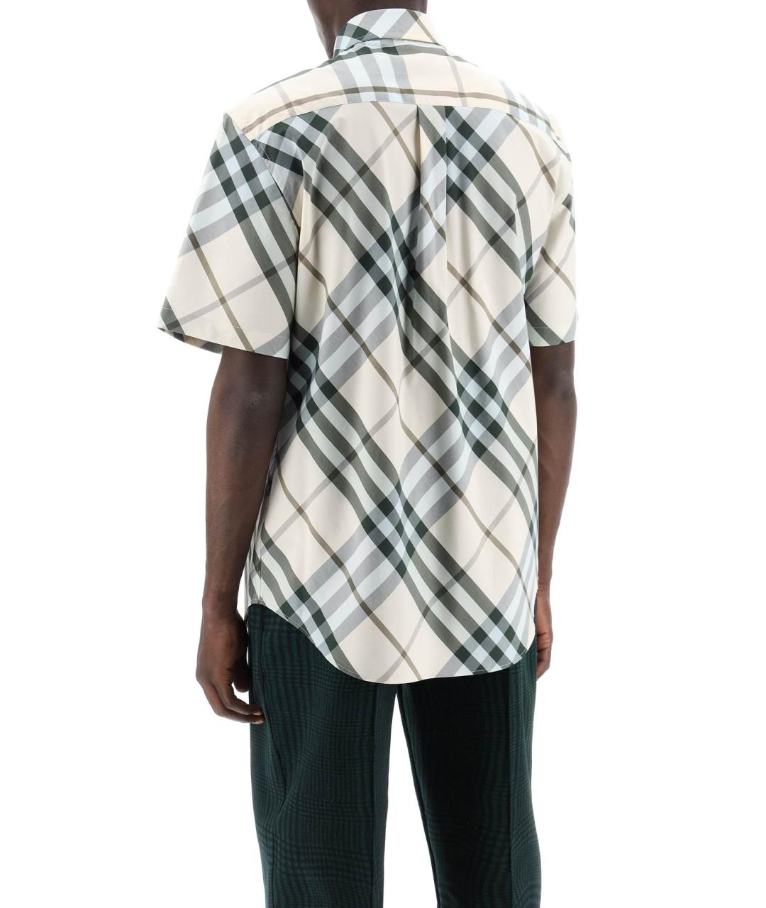 BURBERRY Зеленая хлопковая кэжуал рубашка, фото 3
