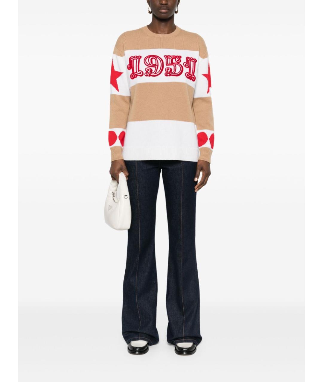 MAX MARA Бежевый кашемировый джемпер / свитер, фото 2