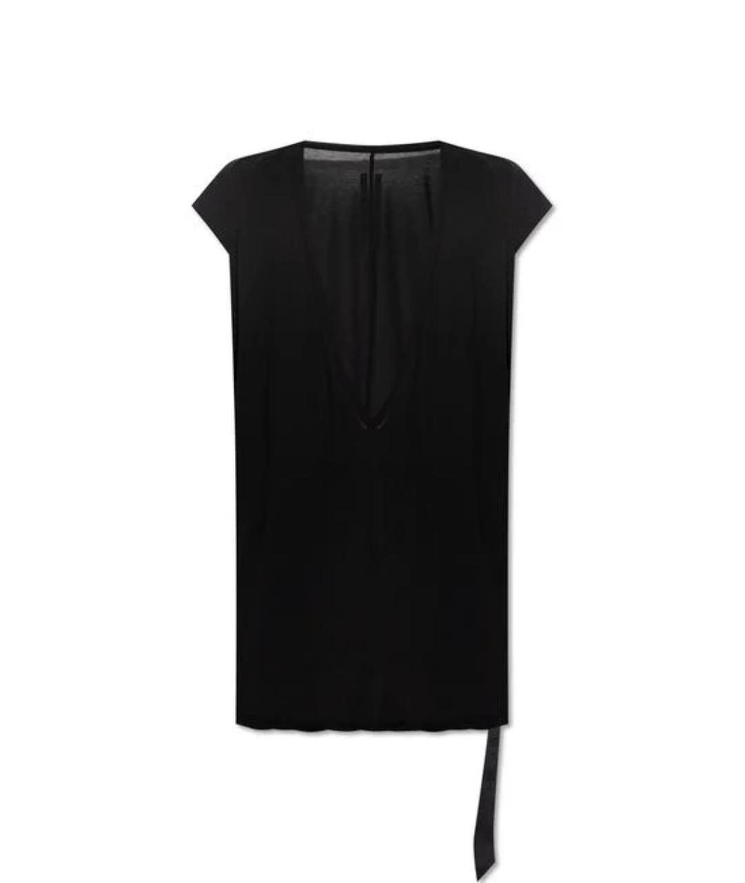 RICK OWENS Черная хлопковая майка, фото 1