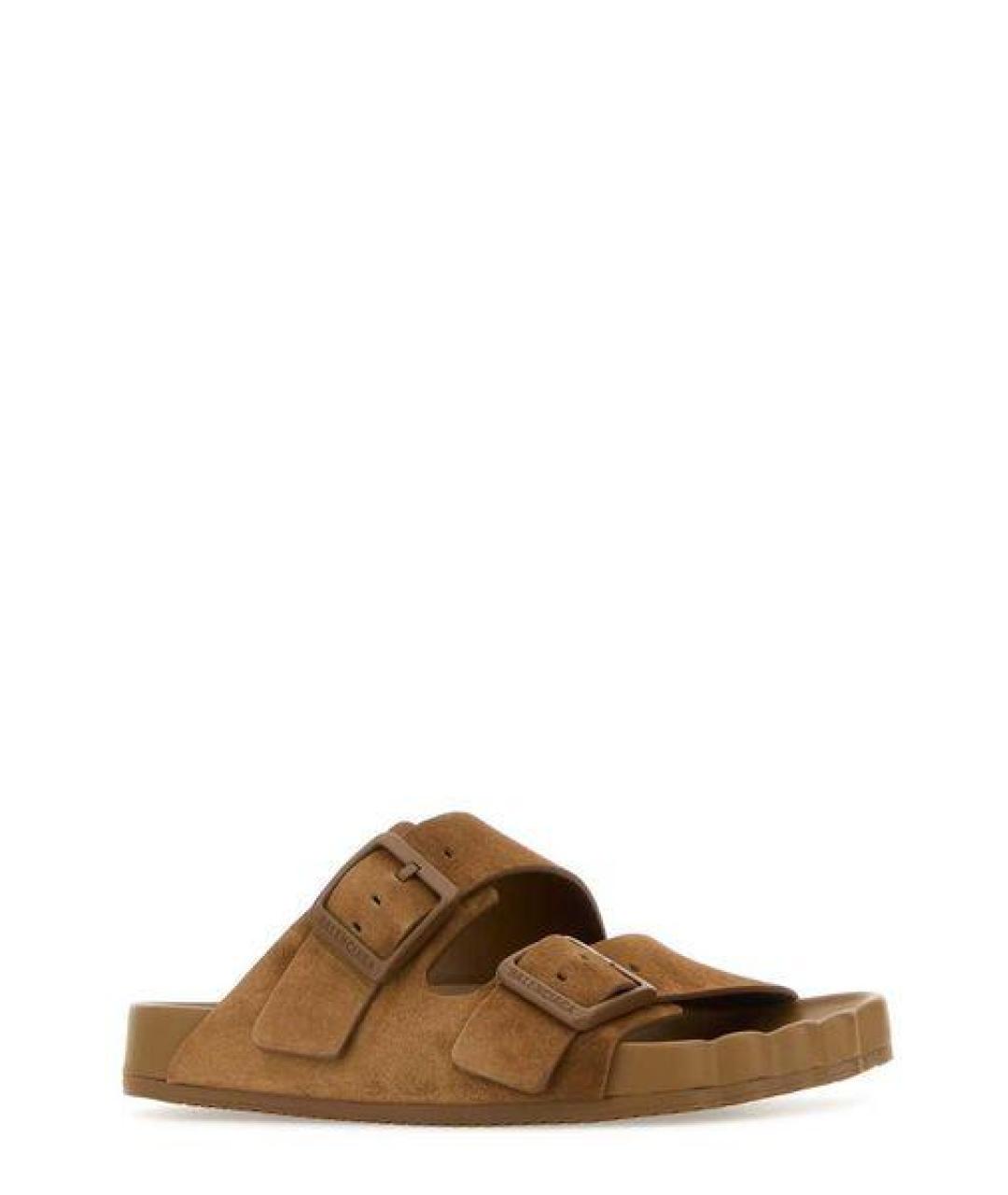 BALENCIAGA Коричневые кожаные сандалии, фото 2