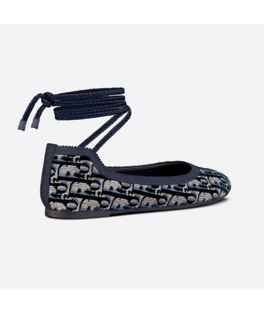 CHRISTIAN DIOR Темно-синие бархатные балетки, фото 3