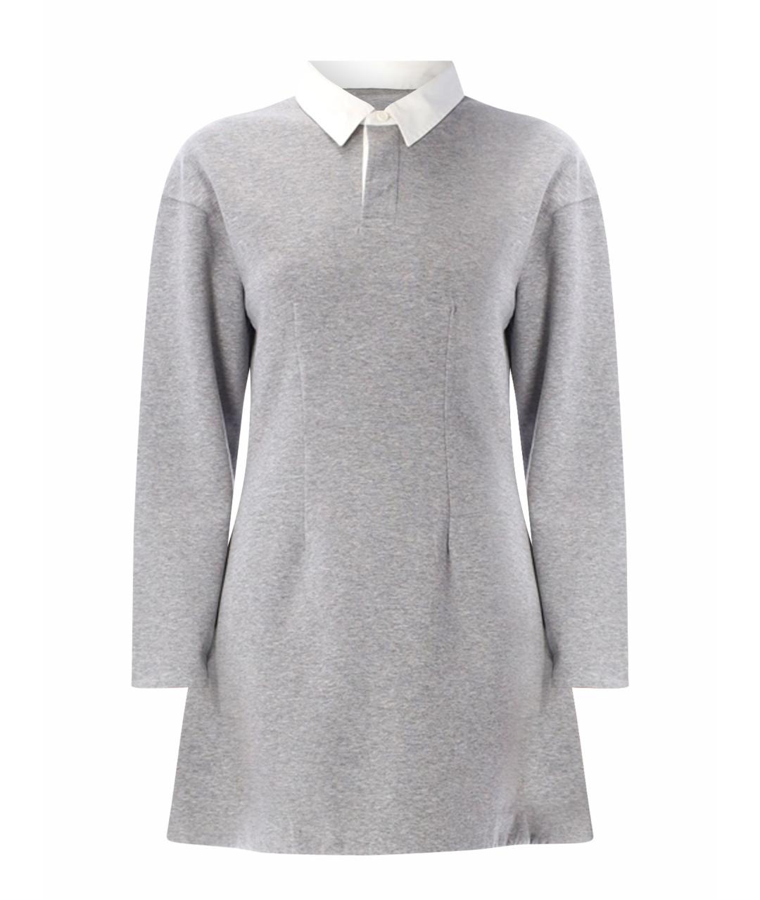J.W.ANDERSON Серое хлопковое повседневное платье, фото 1