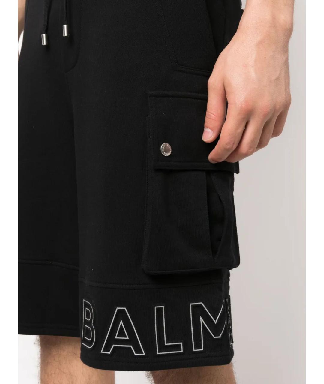 BALMAIN Синие хлопковые шорты, фото 2