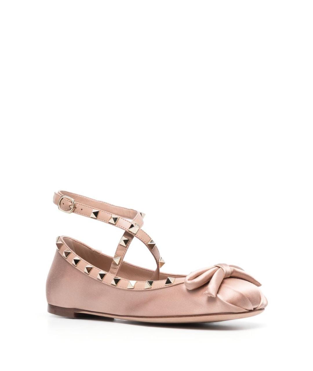 VALENTINO Розовые текстильные балетки, фото 2