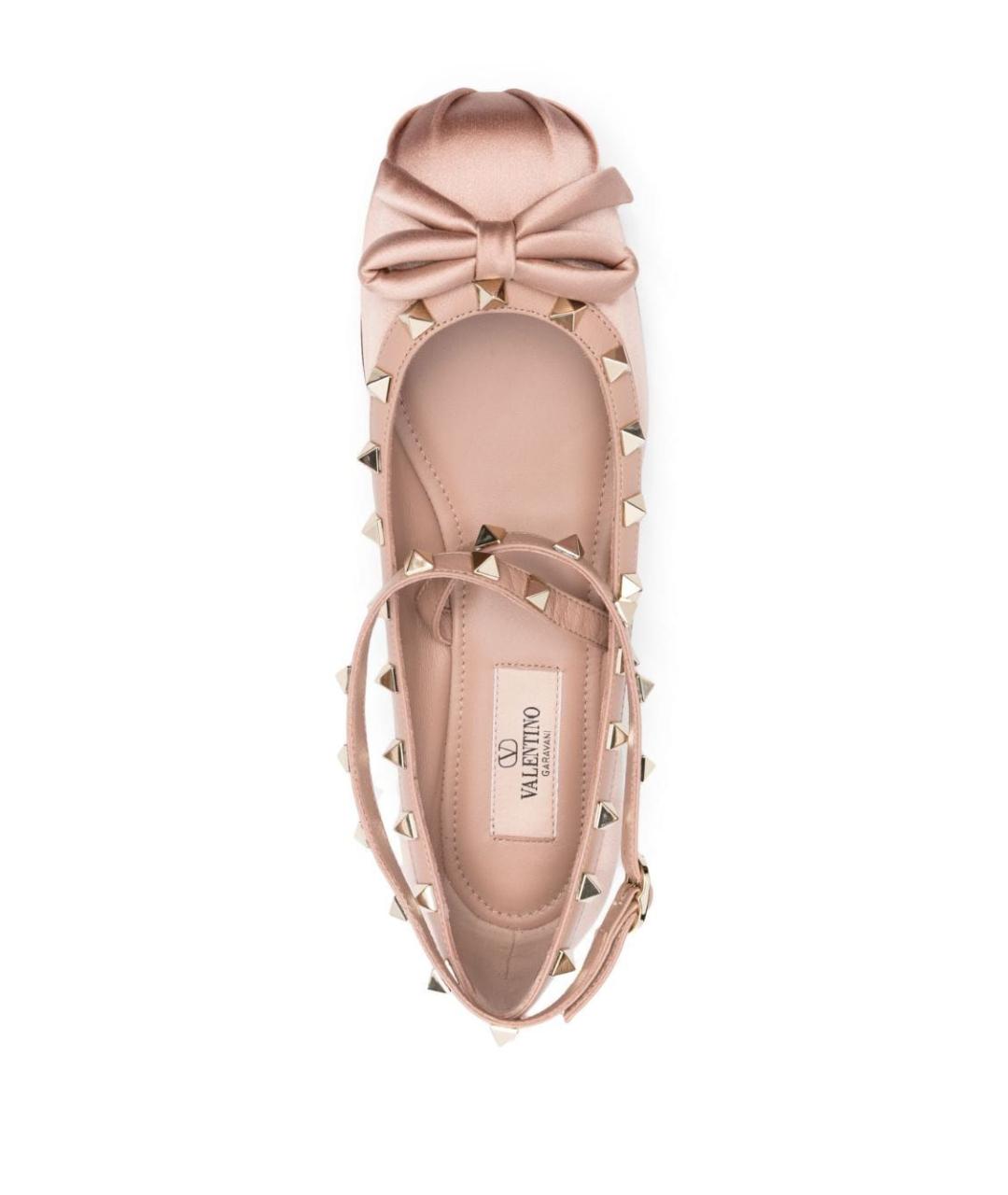 VALENTINO Розовые текстильные балетки, фото 4