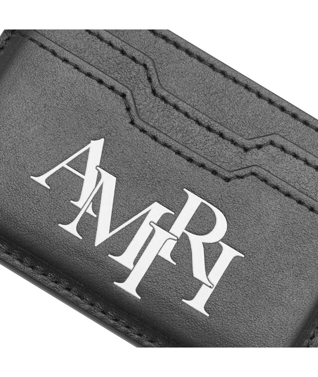 AMIRI Черный кожаный кардхолдер, фото 3