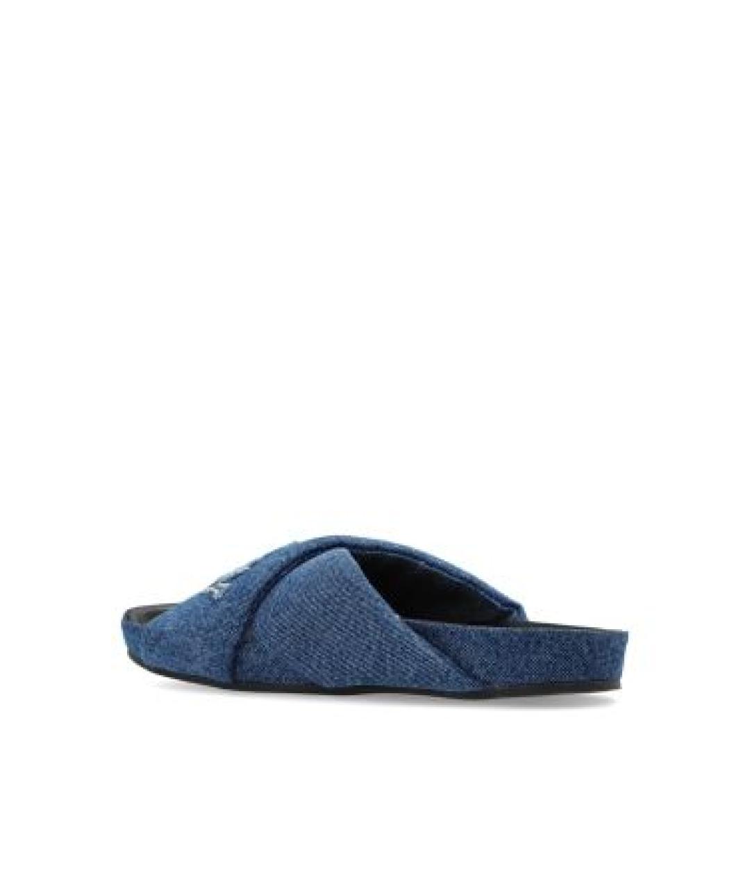 LANVIN Синие текстильные сандалии, фото 4