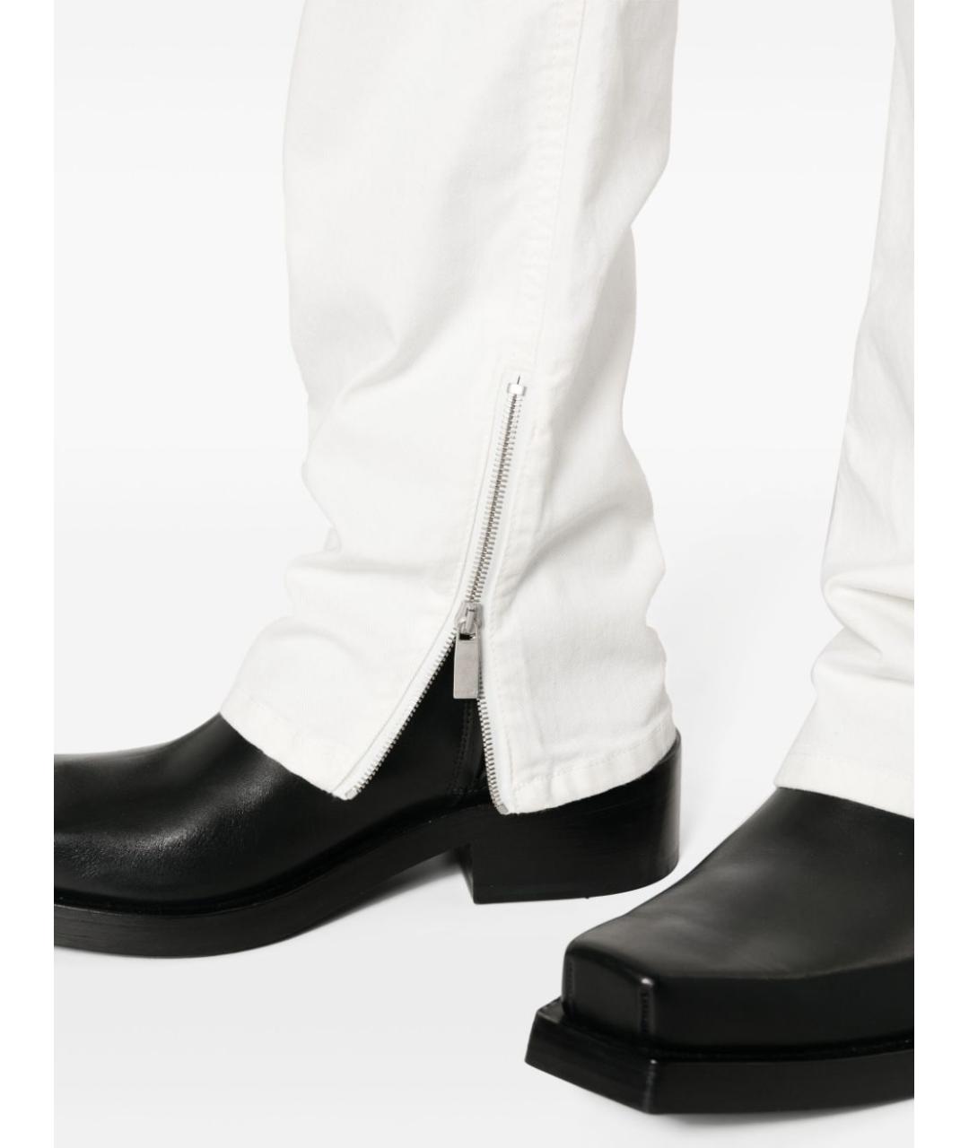 OFF-WHITE Белые хлопковые прямые джинсы, фото 2