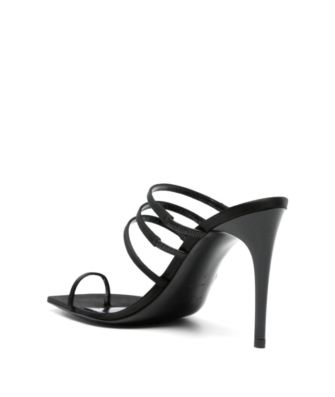 SAINT LAURENT Черные кожаные мюли, фото 2