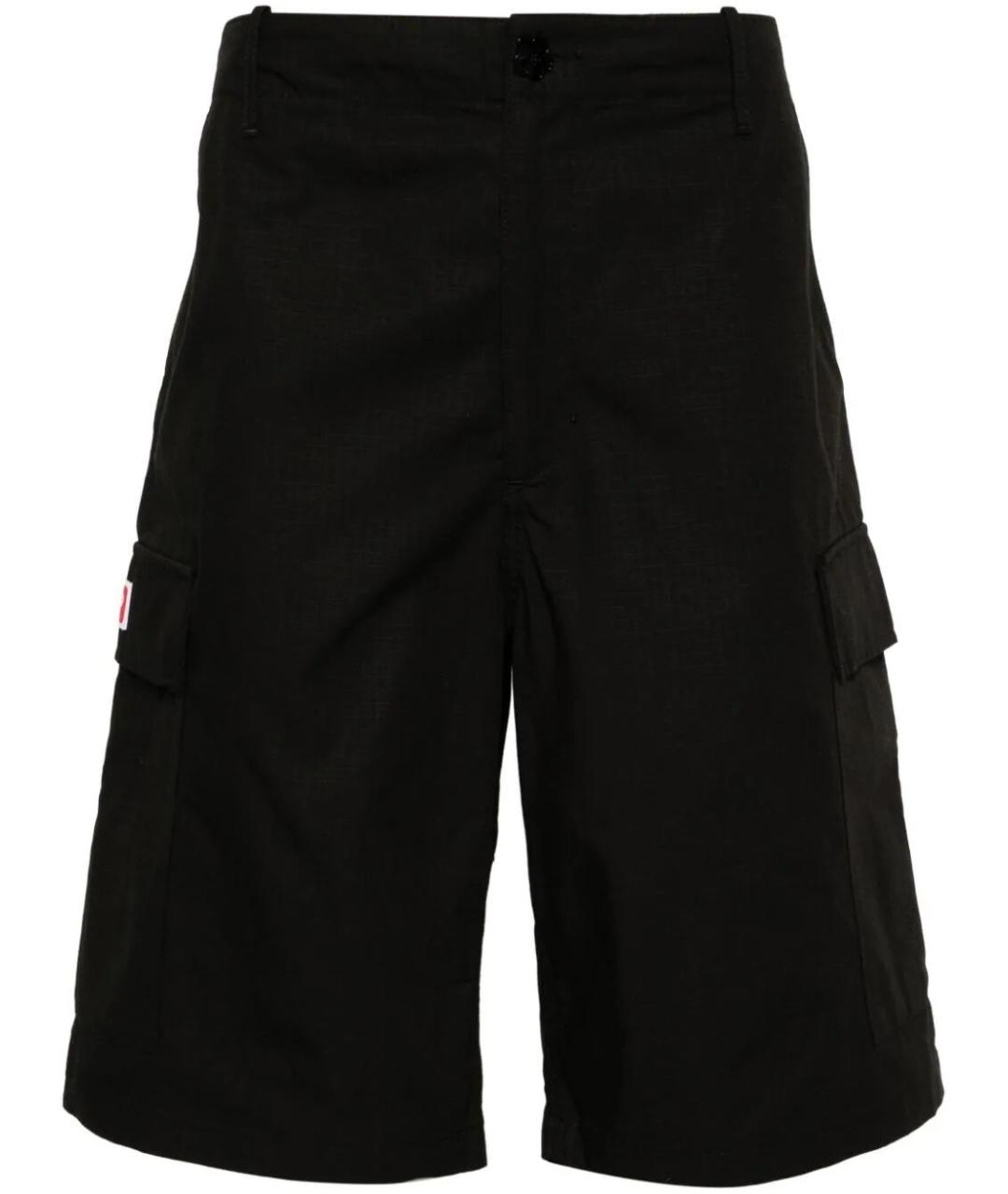 KENZO Черные хлопковые шорты, фото 1