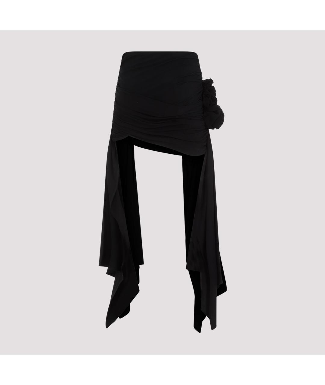 MAGDA BUTRYM Черная вискозная юбка мини, фото 3