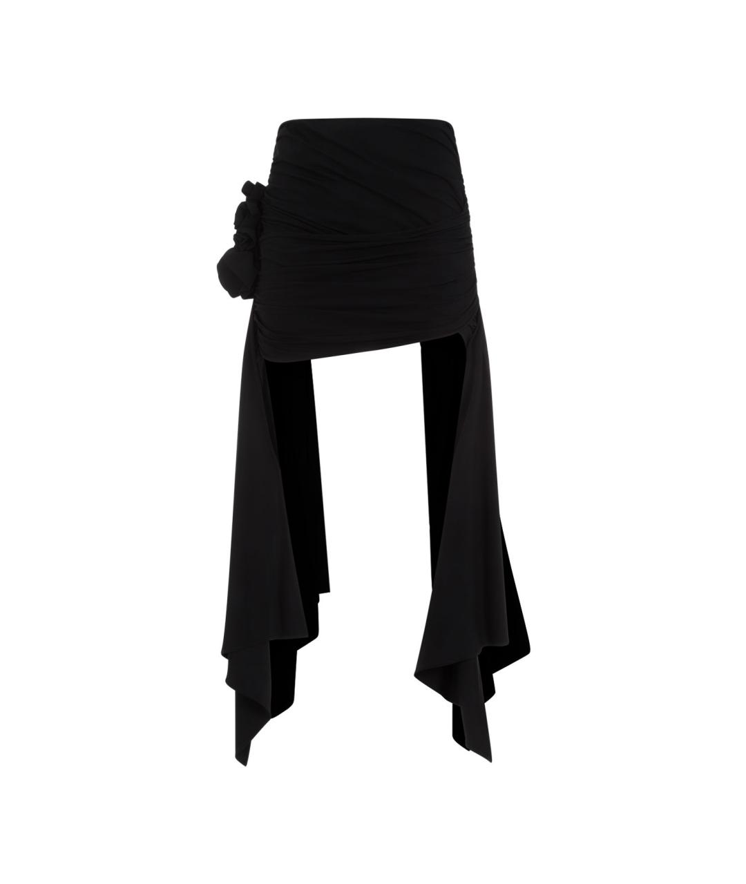 MAGDA BUTRYM Черная вискозная юбка мини, фото 1