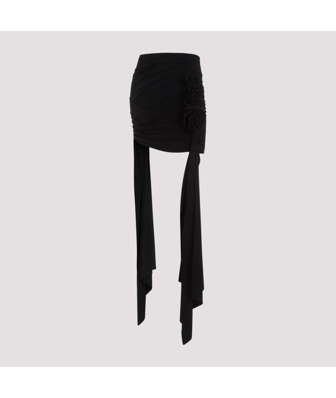 MAGDA BUTRYM Черная вискозная юбка мини, фото 4