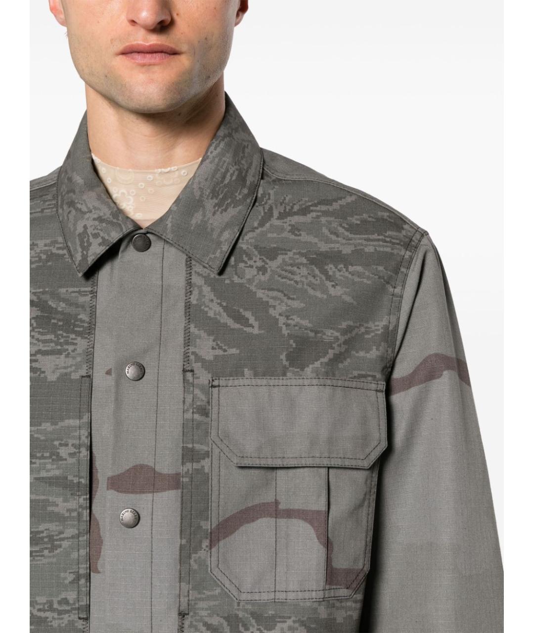 MARINE SERRE Серая полиэстеровая куртка, фото 2