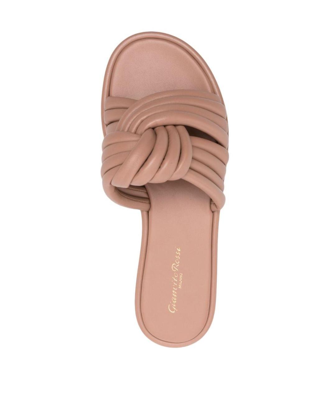 GIANVITO ROSSI Розовые кожаные сандалии, фото 4