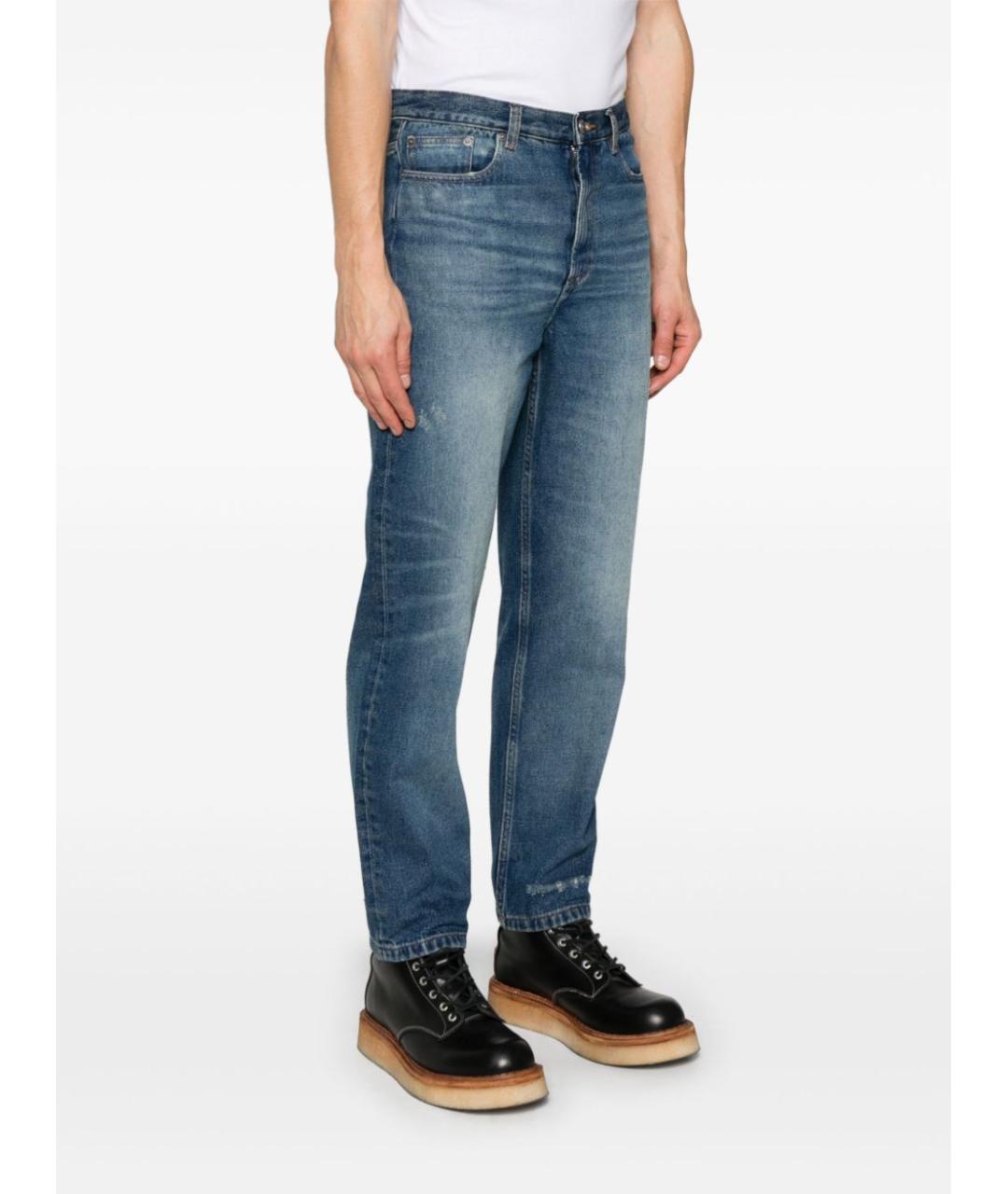 A.P.C. Синие хлопковые повседневные брюки, фото 3