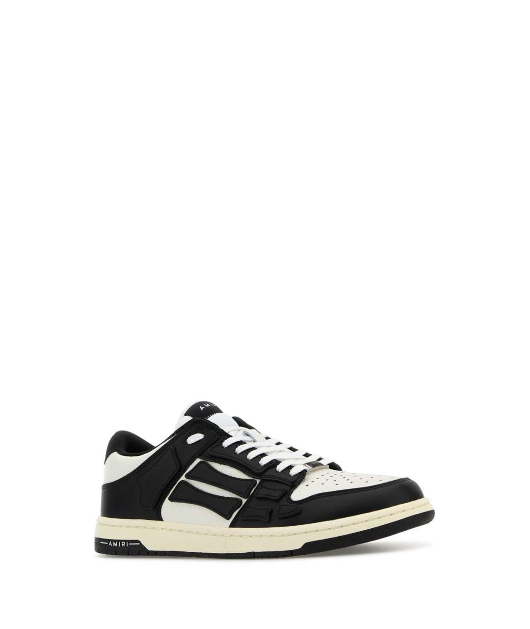 AMIRI Черные кожаные низкие кроссовки / кеды, фото 2