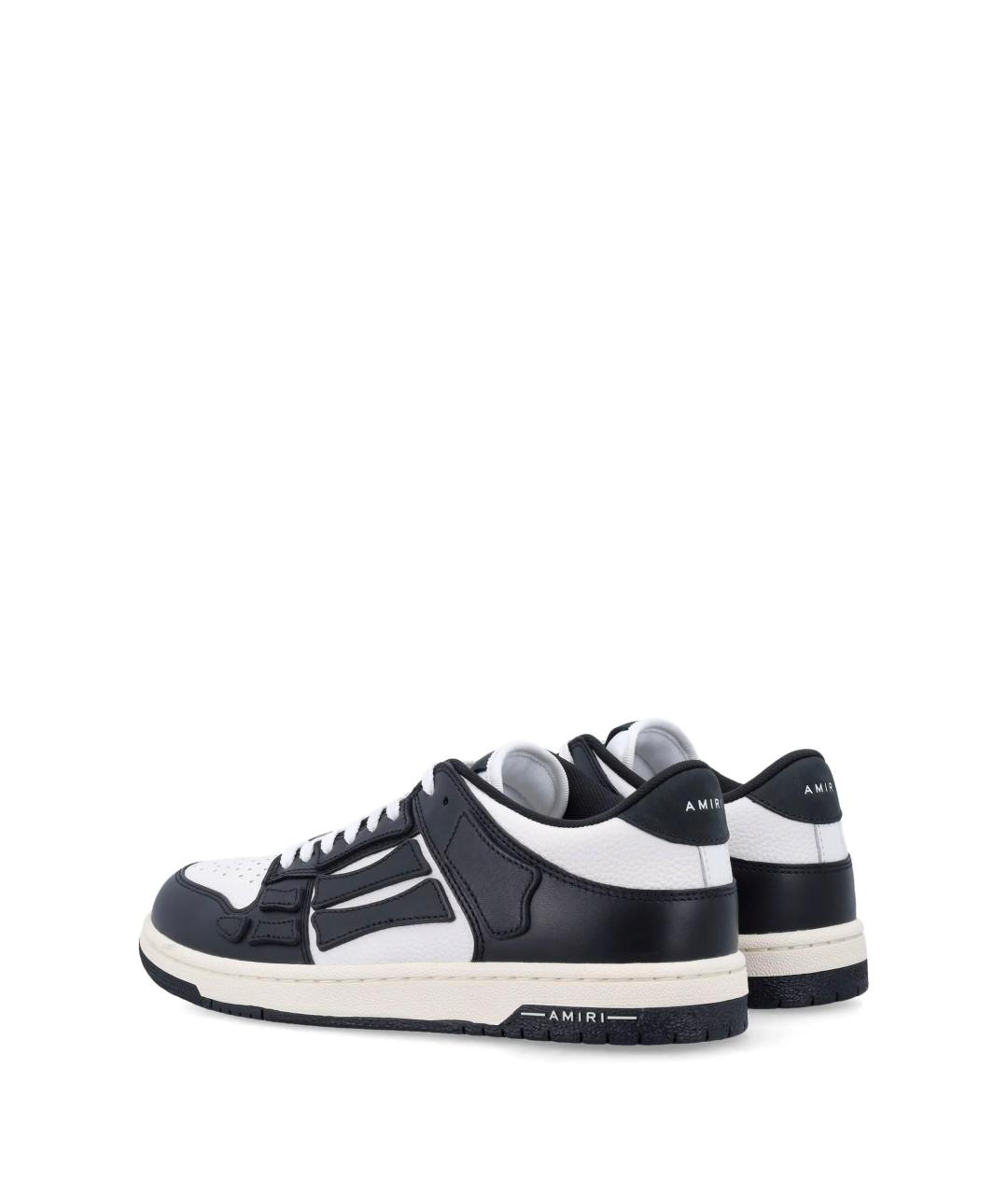 AMIRI Черные кожаные низкие кроссовки / кеды, фото 4