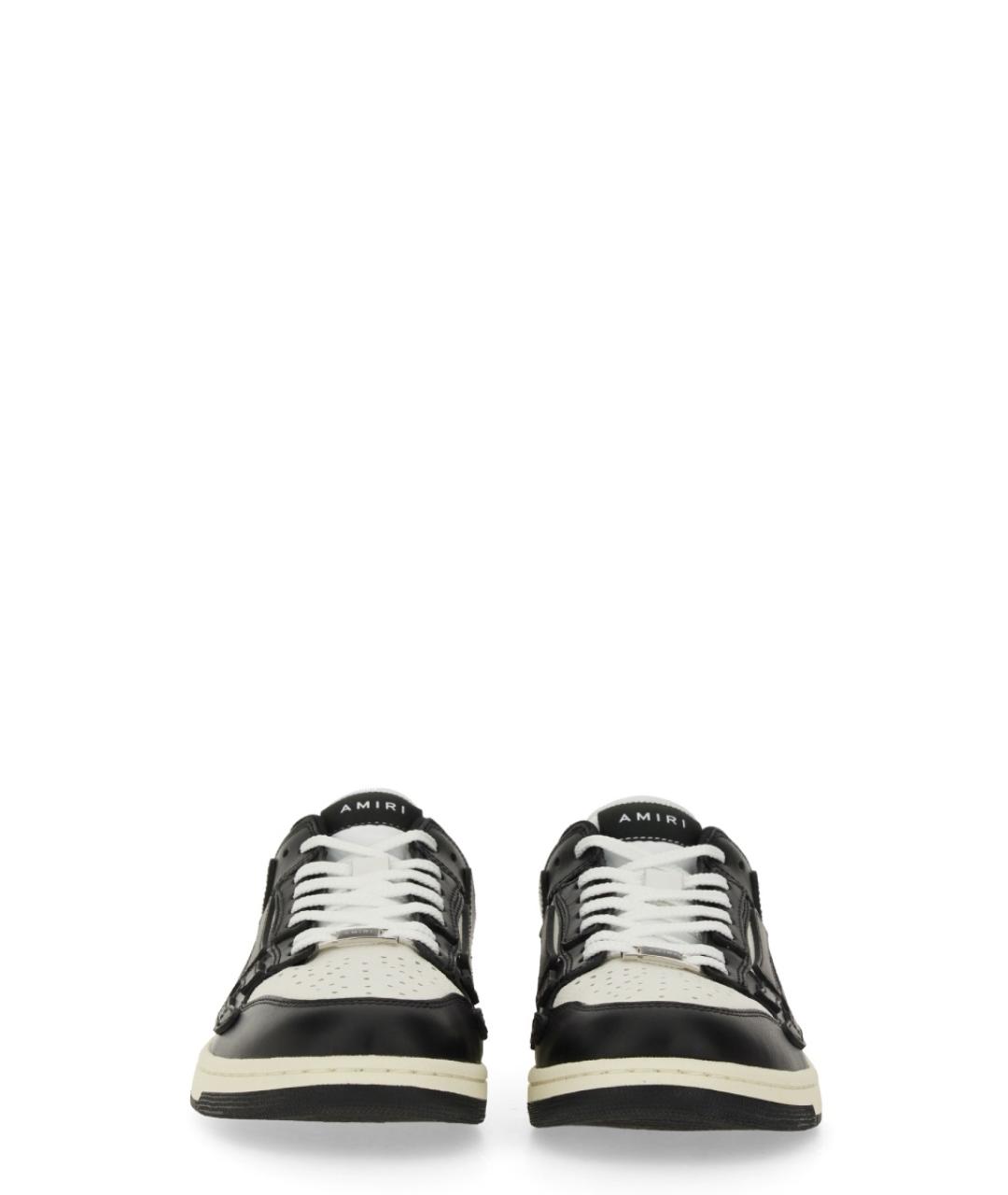 AMIRI Черные кожаные низкие кроссовки / кеды, фото 5