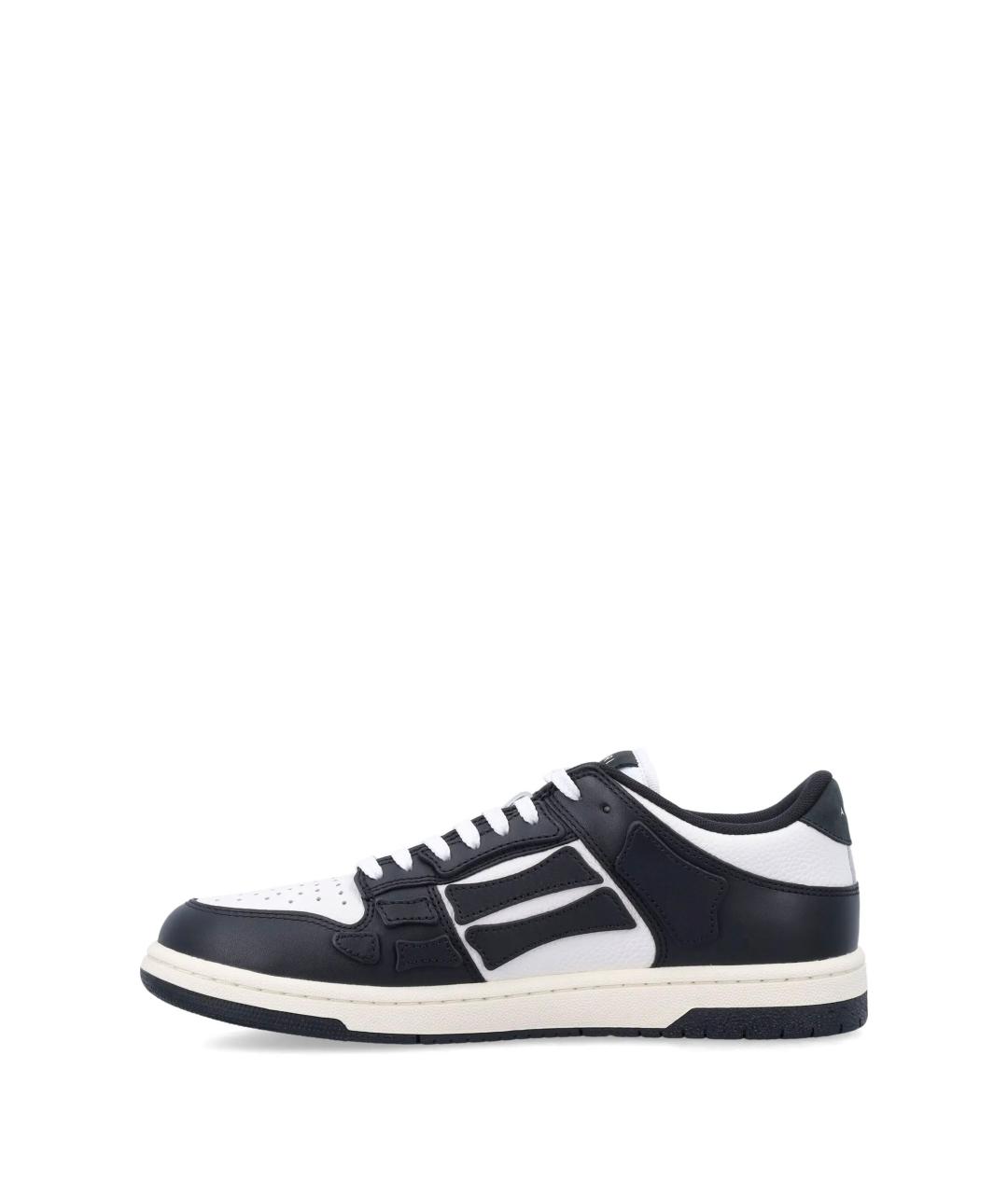 AMIRI Черные кожаные низкие кроссовки / кеды, фото 3