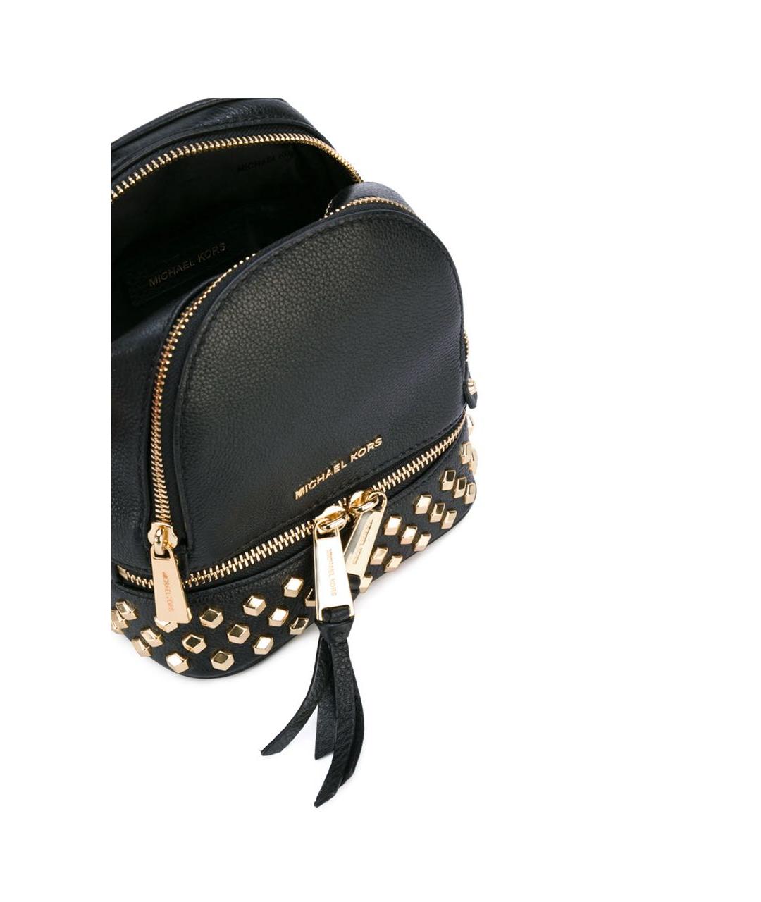 MICHAEL MICHAEL KORS Черный кожаный рюкзак, фото 2
