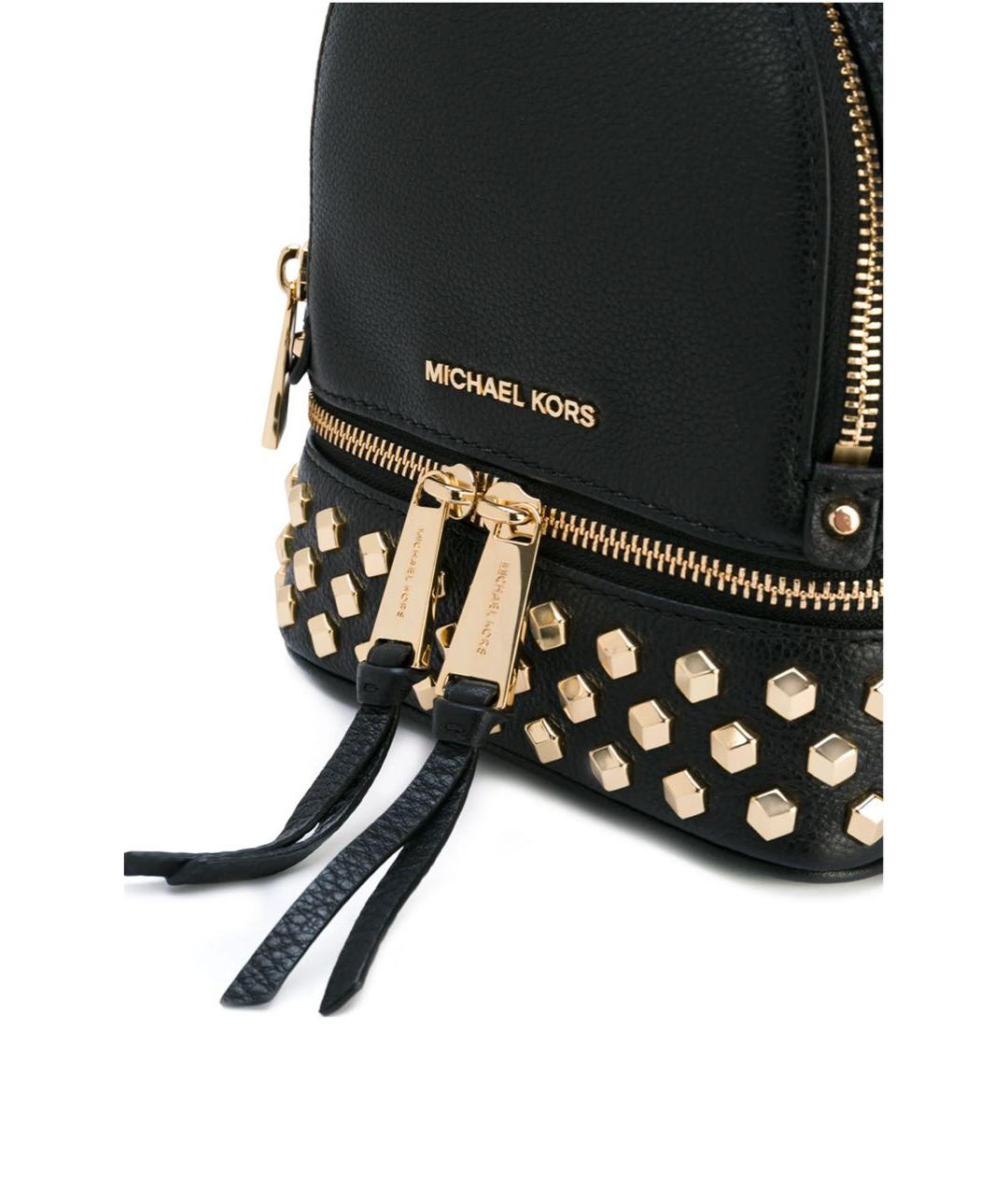 MICHAEL MICHAEL KORS Черный кожаный рюкзак, фото 4