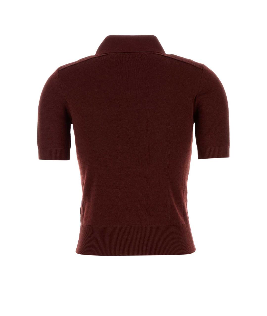 BURBERRY Бордовая шерстяная футболка, фото 2