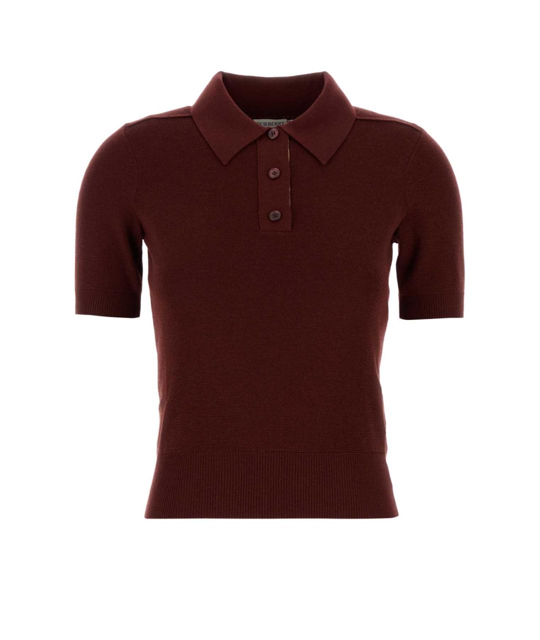 BURBERRY Бордовая шерстяная футболка, фото 1