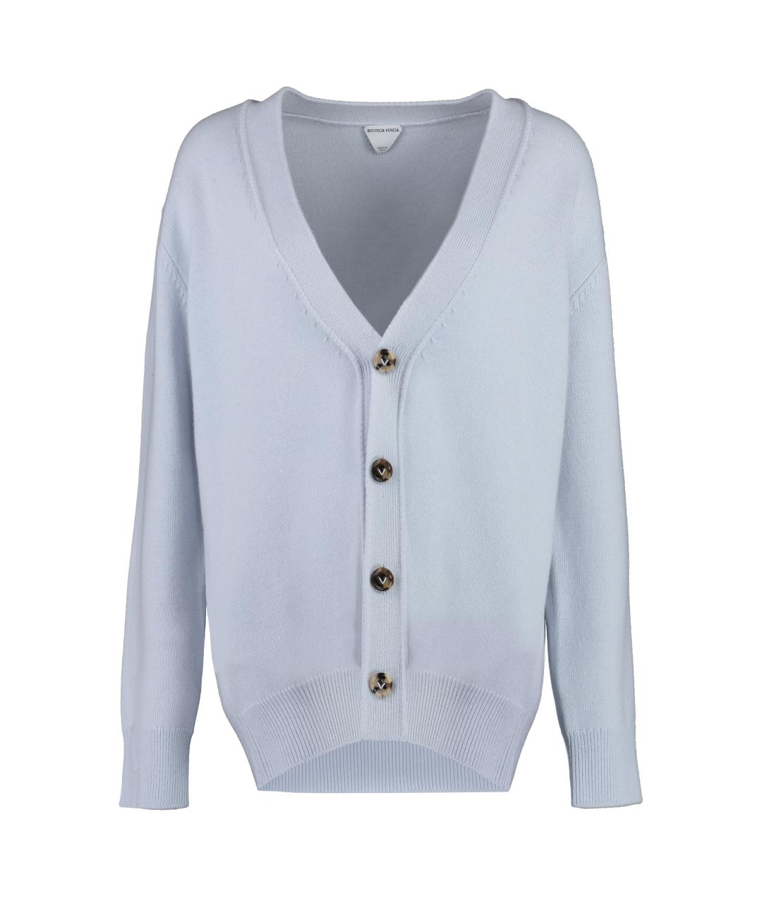 BOTTEGA VENETA Голубой кашемировый кардиган, фото 1