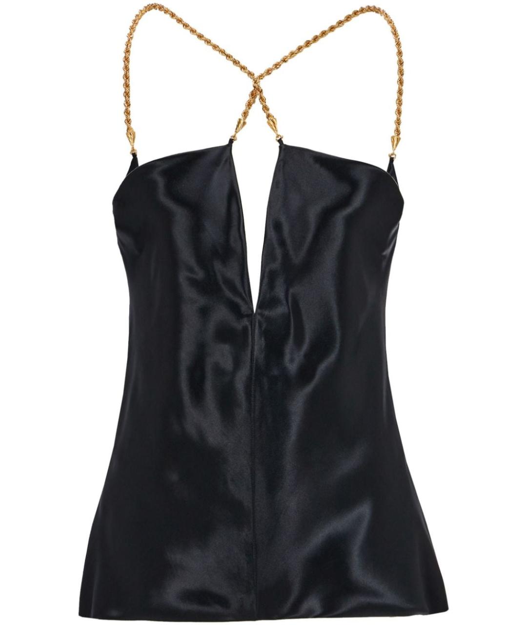 FERRAGAMO Черная вискозная майка, фото 1