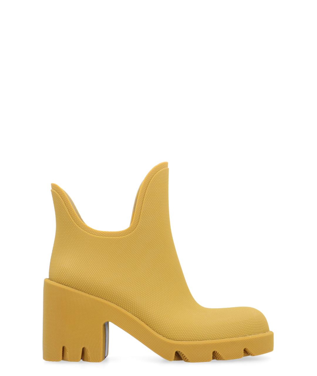 BURBERRY Желтые синтетические ботинки, фото 1
