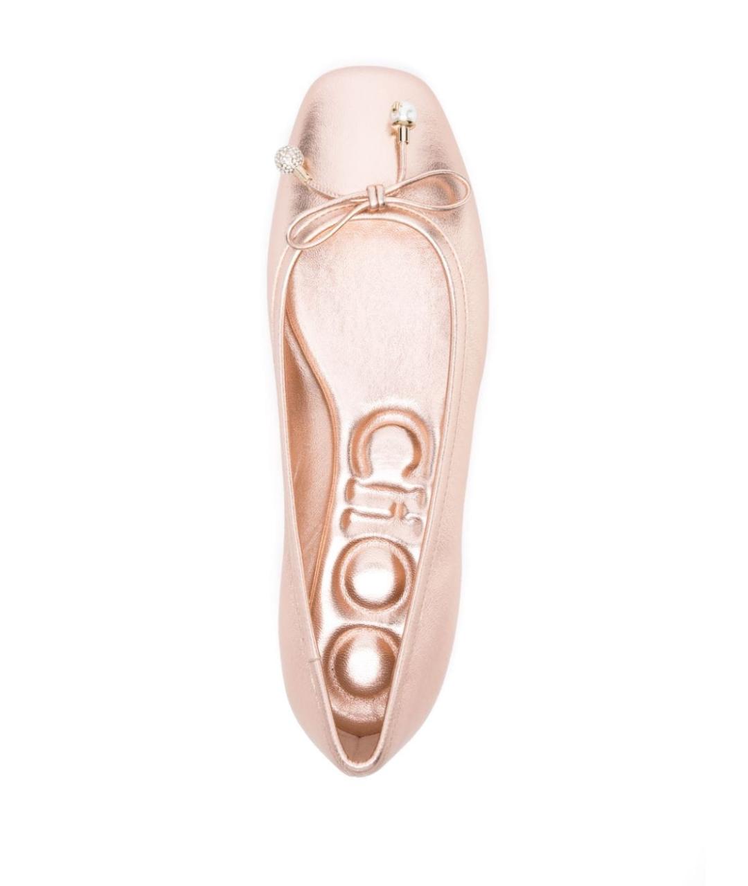 JIMMY CHOO Розовые кожаные балетки, фото 4