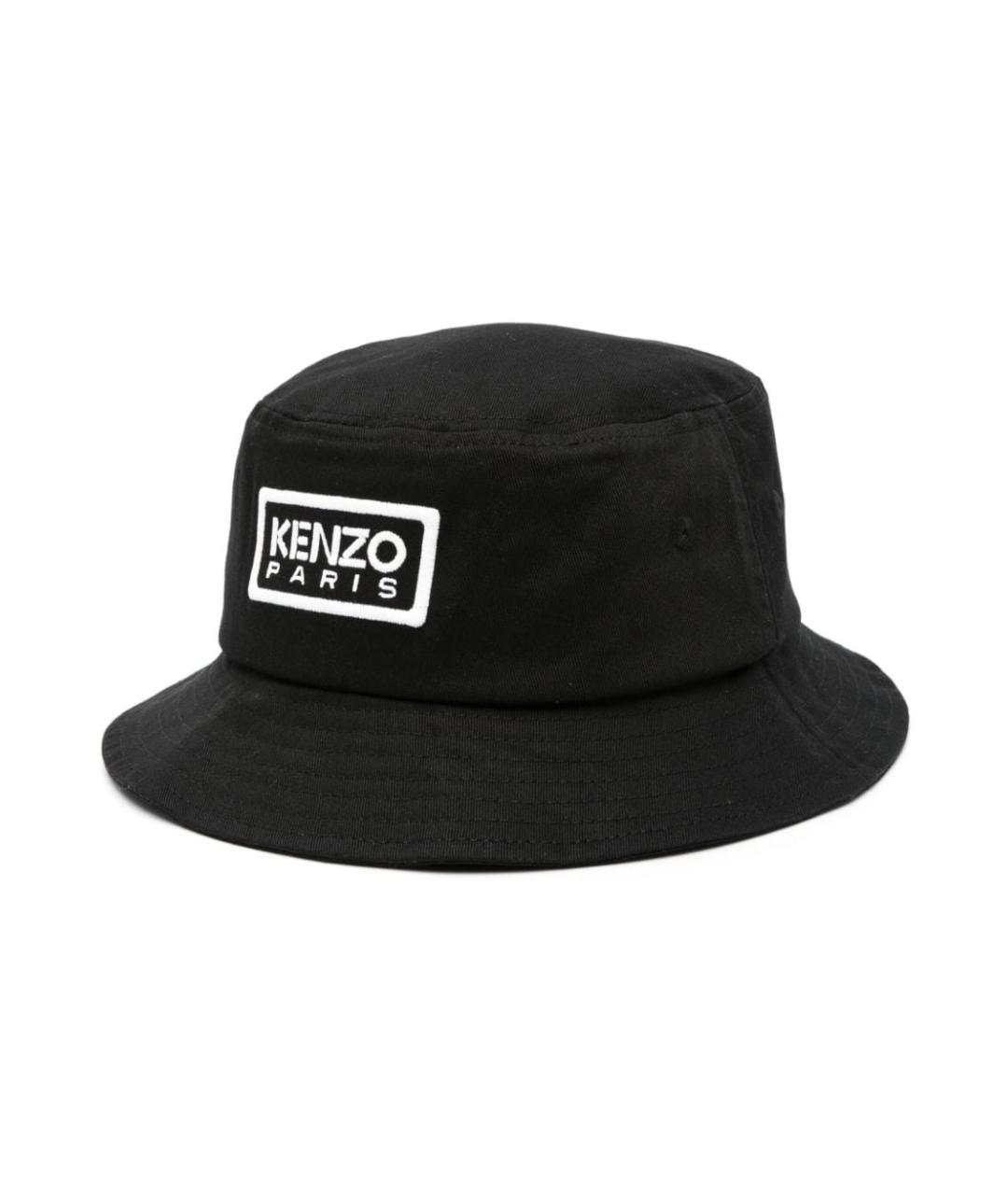 KENZO Черная хлопковая шляпа, фото 1