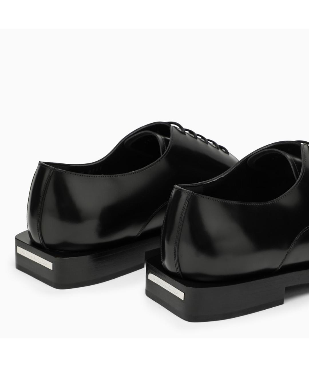 ALEXANDER MCQUEEN Черные кожаные низкие ботинки, фото 5