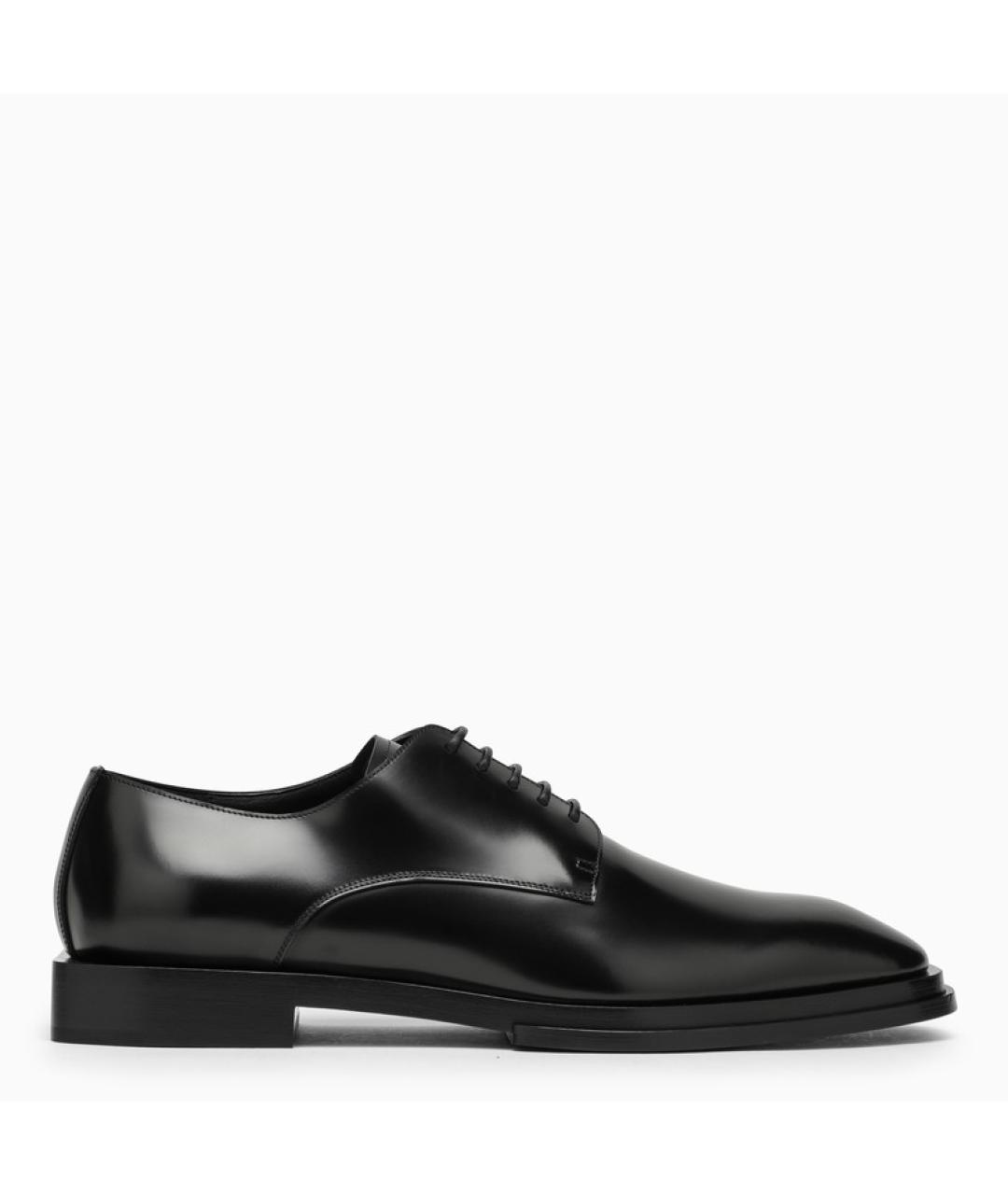 ALEXANDER MCQUEEN Черные кожаные низкие ботинки, фото 1