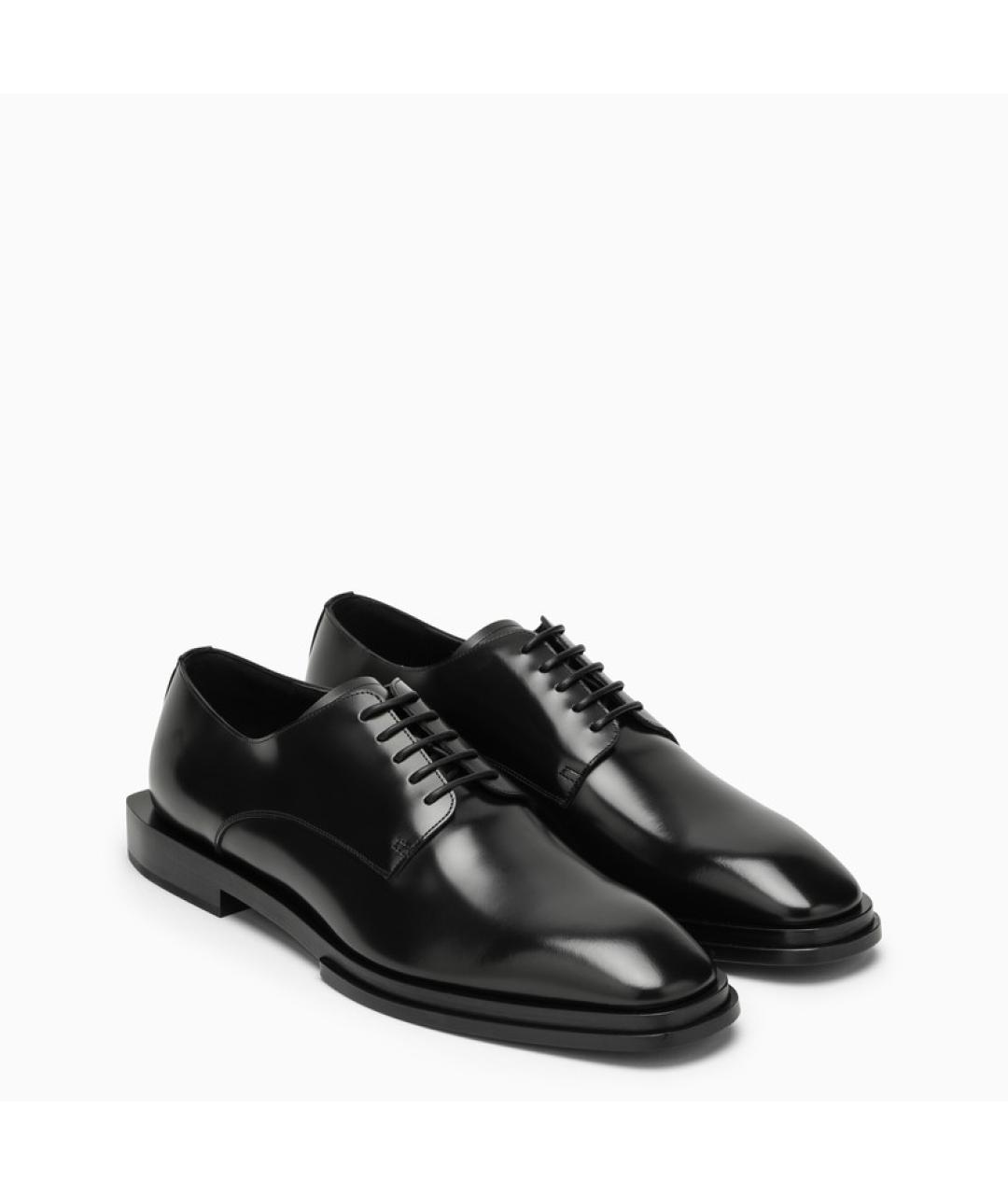 ALEXANDER MCQUEEN Черные кожаные низкие ботинки, фото 2