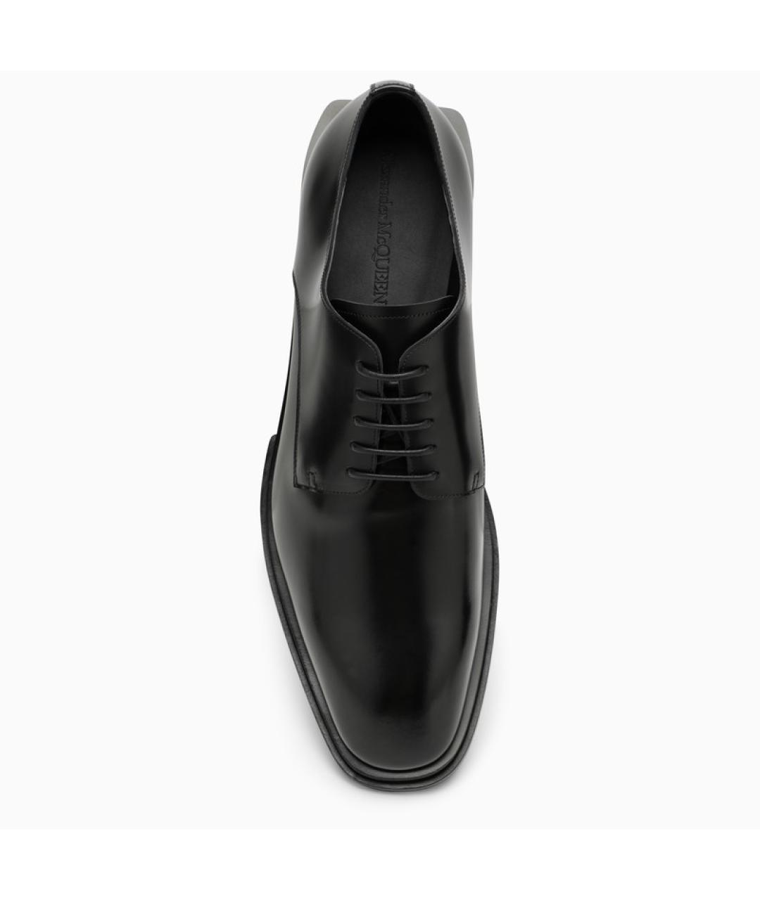 ALEXANDER MCQUEEN Черные кожаные низкие ботинки, фото 3