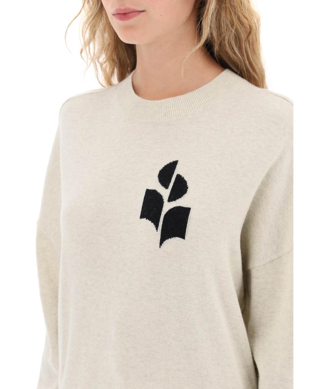 ISABEL MARANT Бежевый хлопковый джемпер / свитер, фото 4