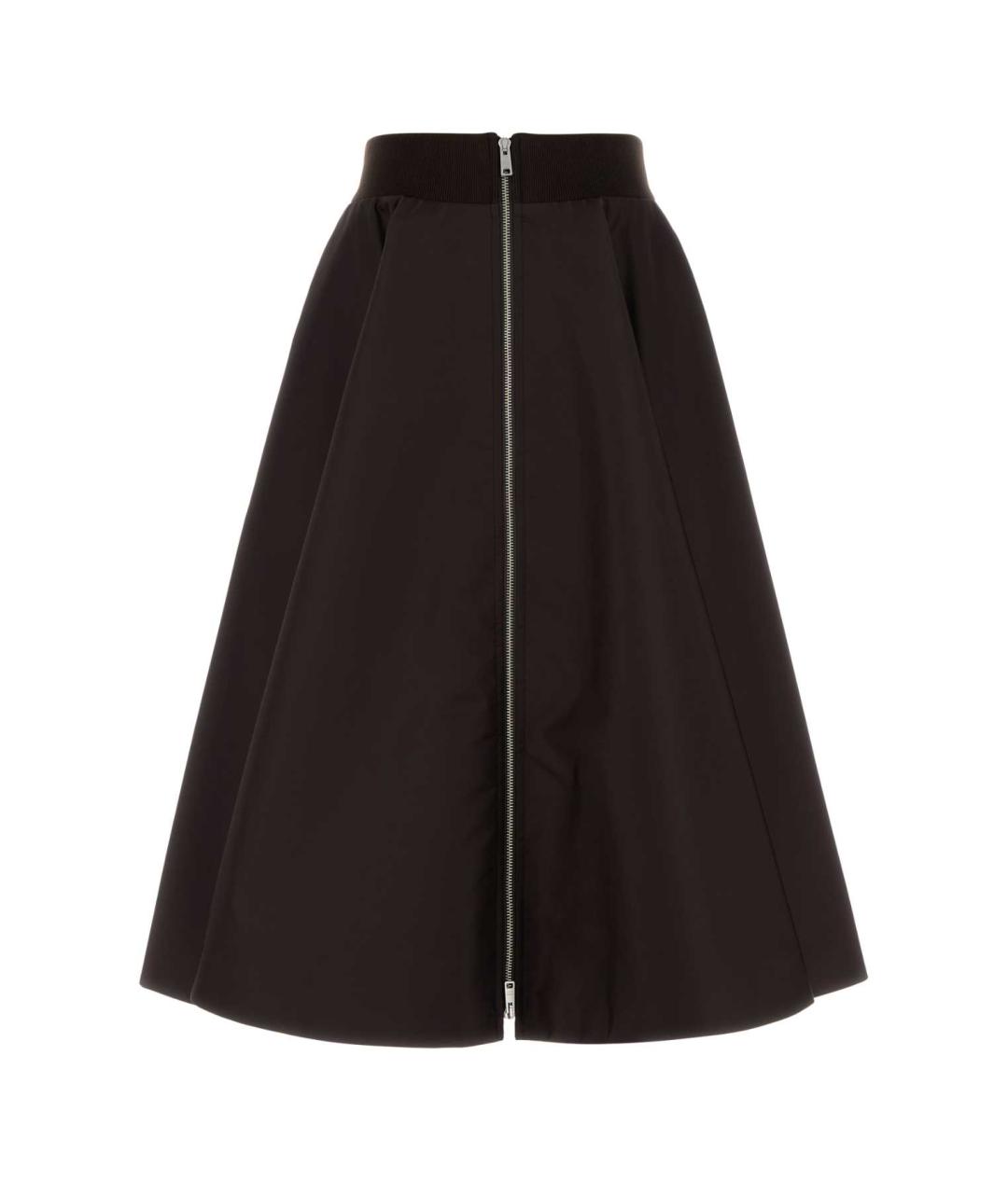 PRADA Коричневая полиамидовая юбка миди, фото 1