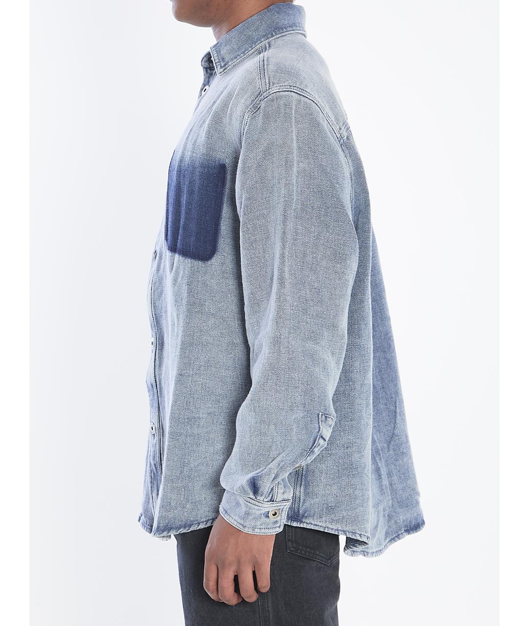 LOEWE Голубая льняная кэжуал рубашка, фото 4