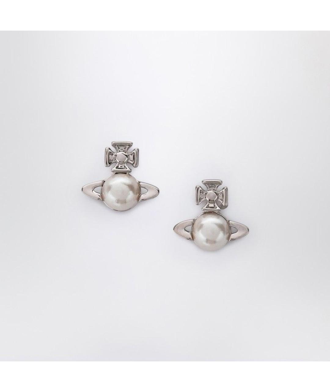 VIVIENNE WESTWOOD Серебряные металлические серьги, фото 3