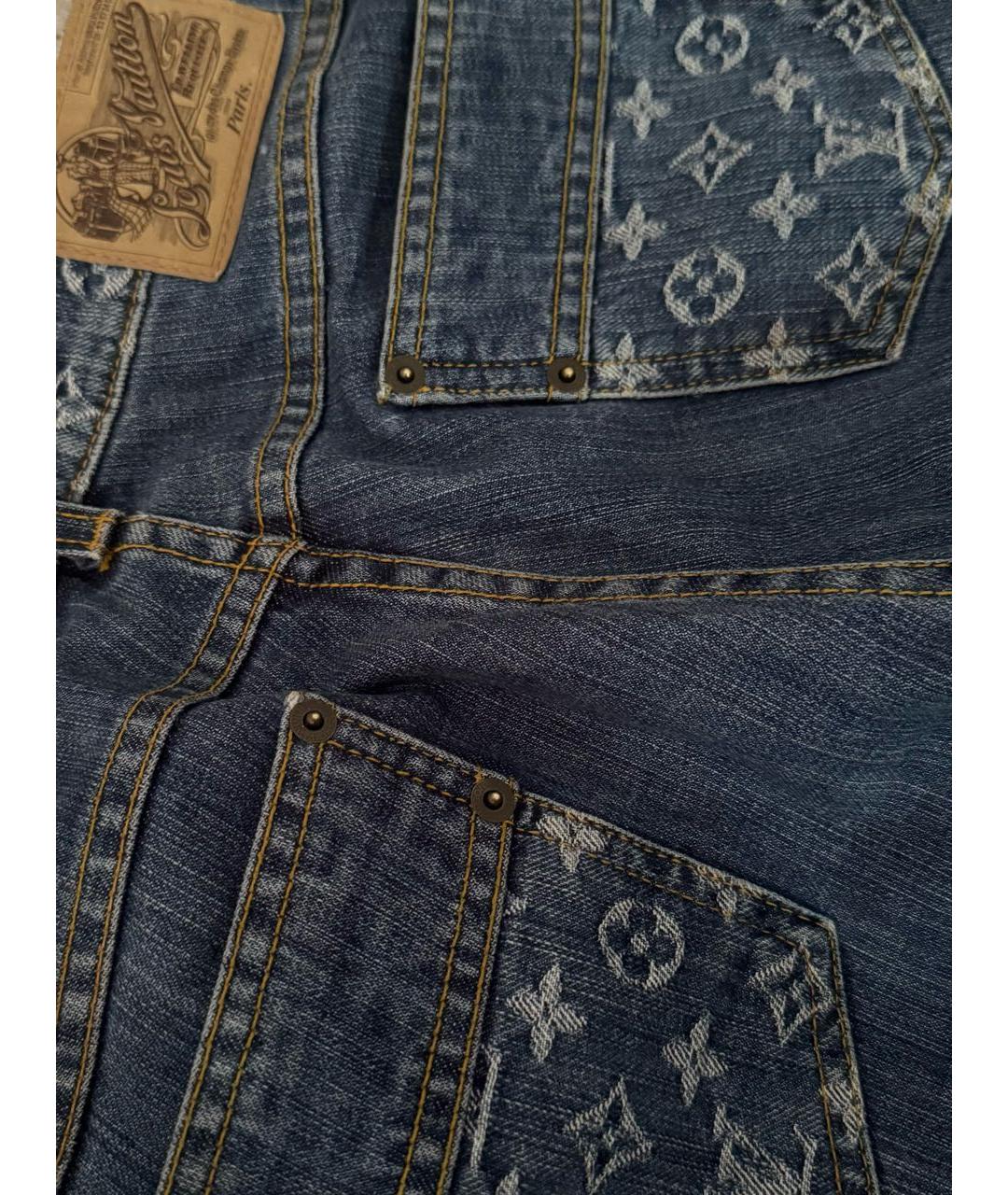 LOUIS VUITTON Темно-синие прямые джинсы, фото 4